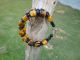 Double-banded brown marbled bracelet